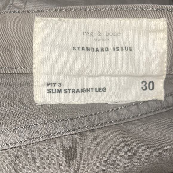 RAG & BONE Men's Distressed Green Standard Issue Fit 3 Slim Straight Leg Sz 30 - Picture 6 of 8